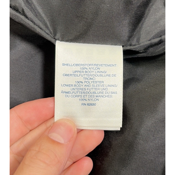 Lands End Waterproof Windproof Hooded Squall Jacket Sz Lg 14-16 Anti-Static BLK - Picture 11 of 16